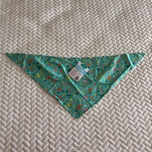 Green and Yellow Dog Bandana with Playful Print